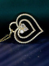 Load image into Gallery viewer, LUOWEND 18K White/Yellow Gold Fine Jewelry Real Natural Diamond Necklace for Women
