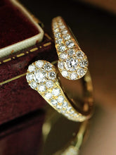 Load image into Gallery viewer, LUOWEND 18K White/Yellow Gold Fine Jewelry Real Natural Diamond Ring for Women
