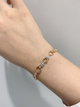 Load image into Gallery viewer, LUOWEND 18K Yellow Gold Natural Diamond Bracelet for Women
