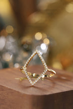 Load image into Gallery viewer, LUOWEND 18K White or Yellow Gold Natural Diamond Ring for Women
