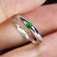 Load image into Gallery viewer, LUOWEND 18K White Gold Natural Jade Ring for Women
