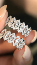 Load image into Gallery viewer, LUOWEND 18K White Gold Natural Diamond Ring for Women
