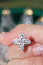 Load image into Gallery viewer, LUOWEND 18K White Gold Natural Diamond Ring for Women
