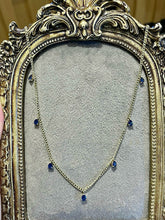 Load image into Gallery viewer, LUOWEND 18K Yellow Gold Natural Sapphire Necklace for Women

