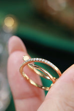 Load image into Gallery viewer, LUOWEND 18K Yellow Gold Natural Diamond Ring for Women
