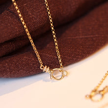 Load image into Gallery viewer, LUOWEND 18K Yellow Gold Real Natural Diamond Necklace for Women
