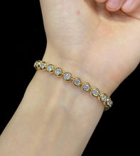 Load image into Gallery viewer, LUOWEND 18K Yellow Gold Real Natural Diamond Bracelet for Women
