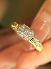Load image into Gallery viewer, LUOWEND 18K Yellow Gold Fine Jewelry Real Natural Diamond Ring for Women
