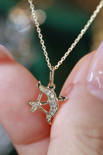 Load image into Gallery viewer, LUOWEND 18K White or Yellow Gold Natural Diamond Necklace for Women
