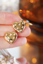 Load image into Gallery viewer, LUOWEND 18K Yellow Gold Natural Diamond Earrings for Women
