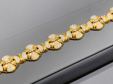 Load image into Gallery viewer, LUOWEND 18K Yellow Gold Natural Diamond Bracelet for Women
