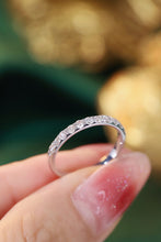 Load image into Gallery viewer, LUOWEND 18K White Gold Natural Diamond Ring for Women
