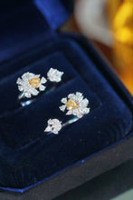 Load image into Gallery viewer, LUOWEND 18K White Gold Natural Yellow Diamond Ring for Women
