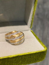 Load image into Gallery viewer, LUOWEND 18K Yellow Gold Natural Diamond Ring for Women
