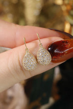 Load image into Gallery viewer, LUOWEND 18K Yellow Gold Natural Diamond Hoop Earrings for Women
