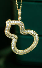Load image into Gallery viewer, LUOWEND 18K White/Yellow Gold Real Natural Diamond Pendant Necklace for Women
