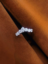 Load image into Gallery viewer, LUOWEND 18K White Gold Natural Diamond Ring for Women
