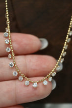 Load image into Gallery viewer, LUOWEND 18K Yellow Gold Diamond Necklace for Women
