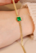 Load image into Gallery viewer, LUOWEND 18K Yellow Gold Real Natural Emerald Bracelet&amp;Necklace for Women
