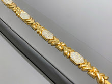 Load image into Gallery viewer, LUOWEND 18K Yellow Gold Natural Diamond Bracelet for Women
