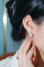 Load image into Gallery viewer, LUOWEND 18K White Gold Natural Diamond Earrings for Women
