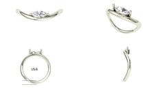 Load image into Gallery viewer, LUOWEND 18K White/Yellow/Rose Gold Natural Diamond Ring for Women
