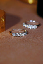 Load image into Gallery viewer, LUOWEND 18K White Gold Real Natural Diamond Ring for Women
