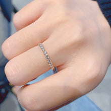 Load image into Gallery viewer, LUOWEND 18K Rose Gold Real Natural Diamond Ring for Women
