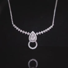 Load and play video in Gallery viewer, LUOWEND 18K White Gold Real Natural Diamond Necklace for Women
